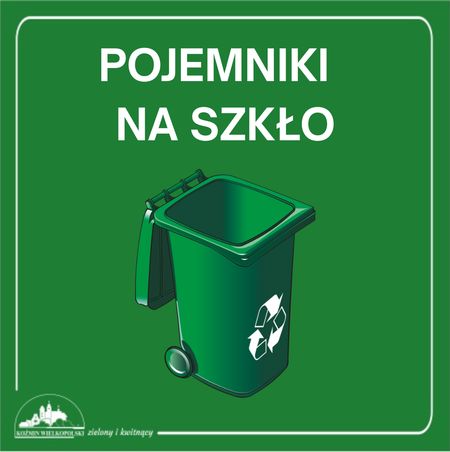 na tle zdjęcia napis i grafika pojemnika